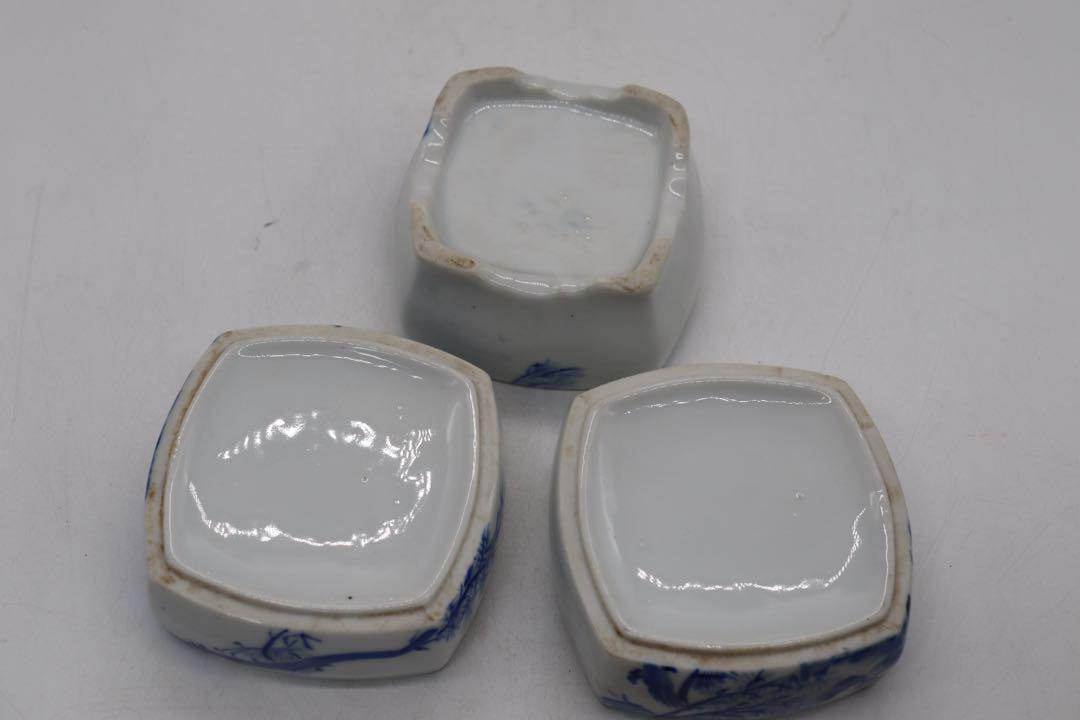 瀬戸　染付段重　松　送料込み250607