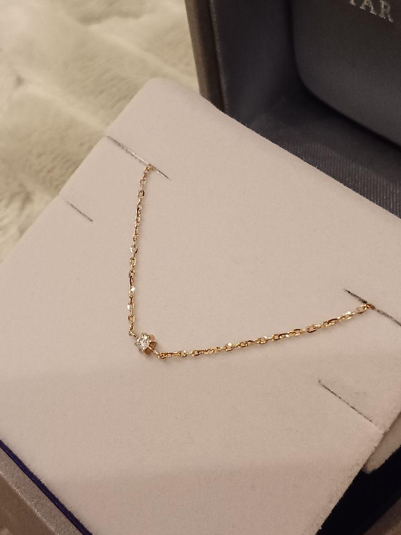 【たんぽぽ】STAR JEWELRY☆K10一粒ダイヤ0.02ct ブレス