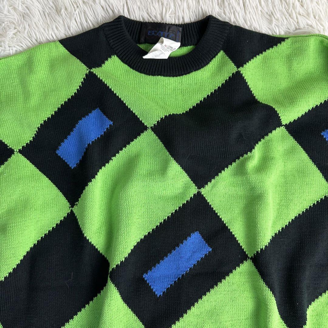 極美品 ISTANTE ベルサーチラインニットセーター XL〜XXL イタリア製