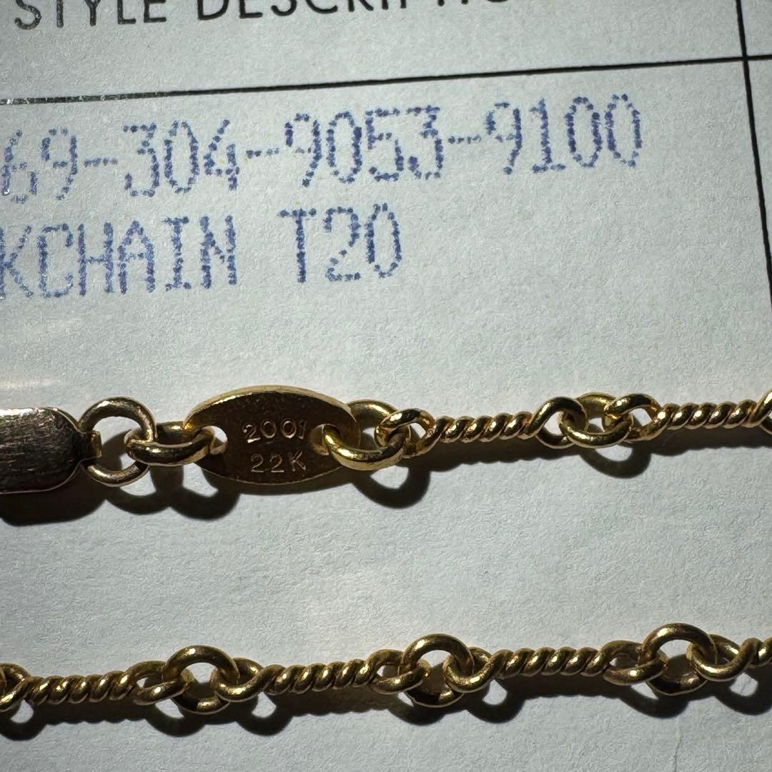 クロムハーツ22kツイストチェーン20インチ チェーン - メルカリ