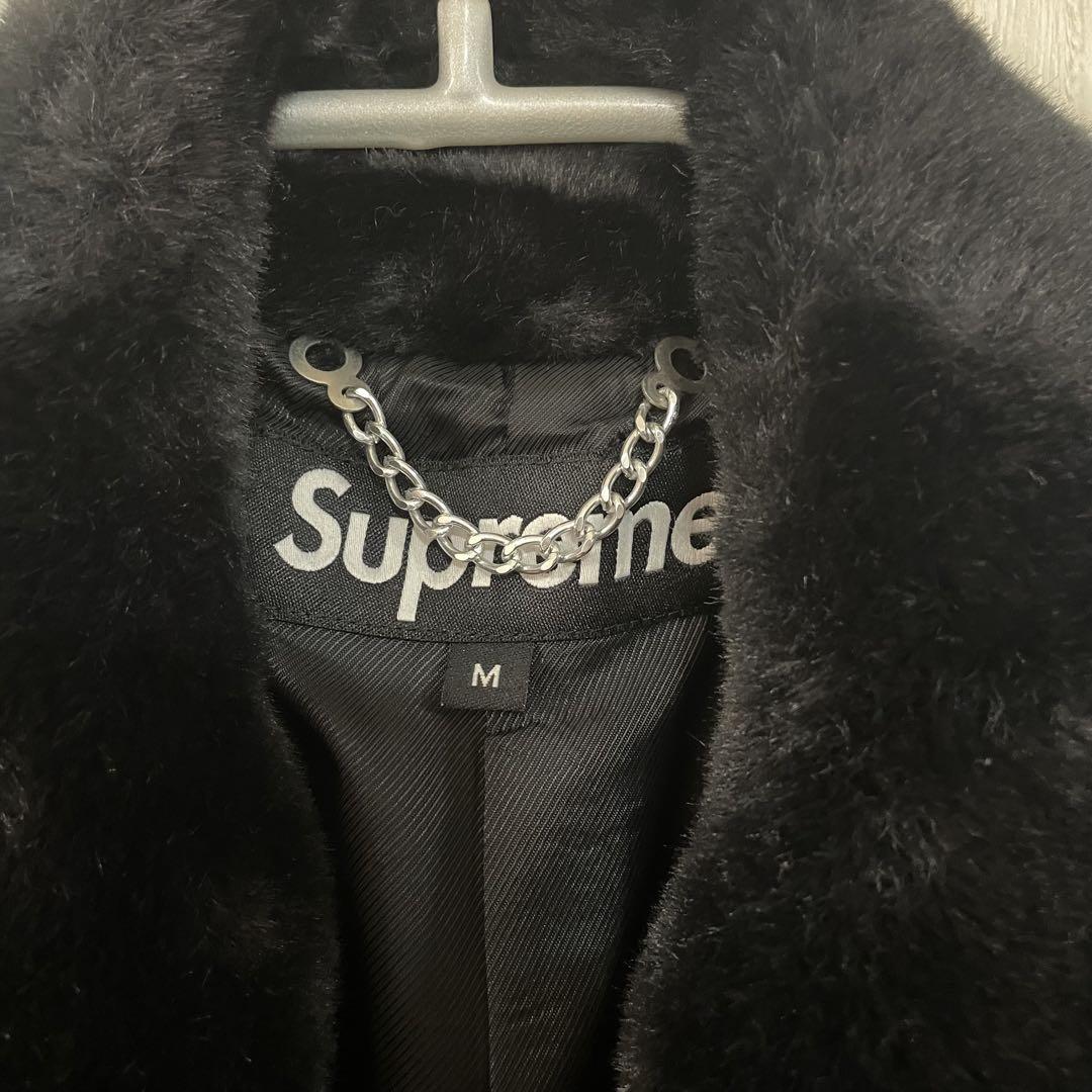 supreme Fur Collar Tweed Coat 15aw コート
