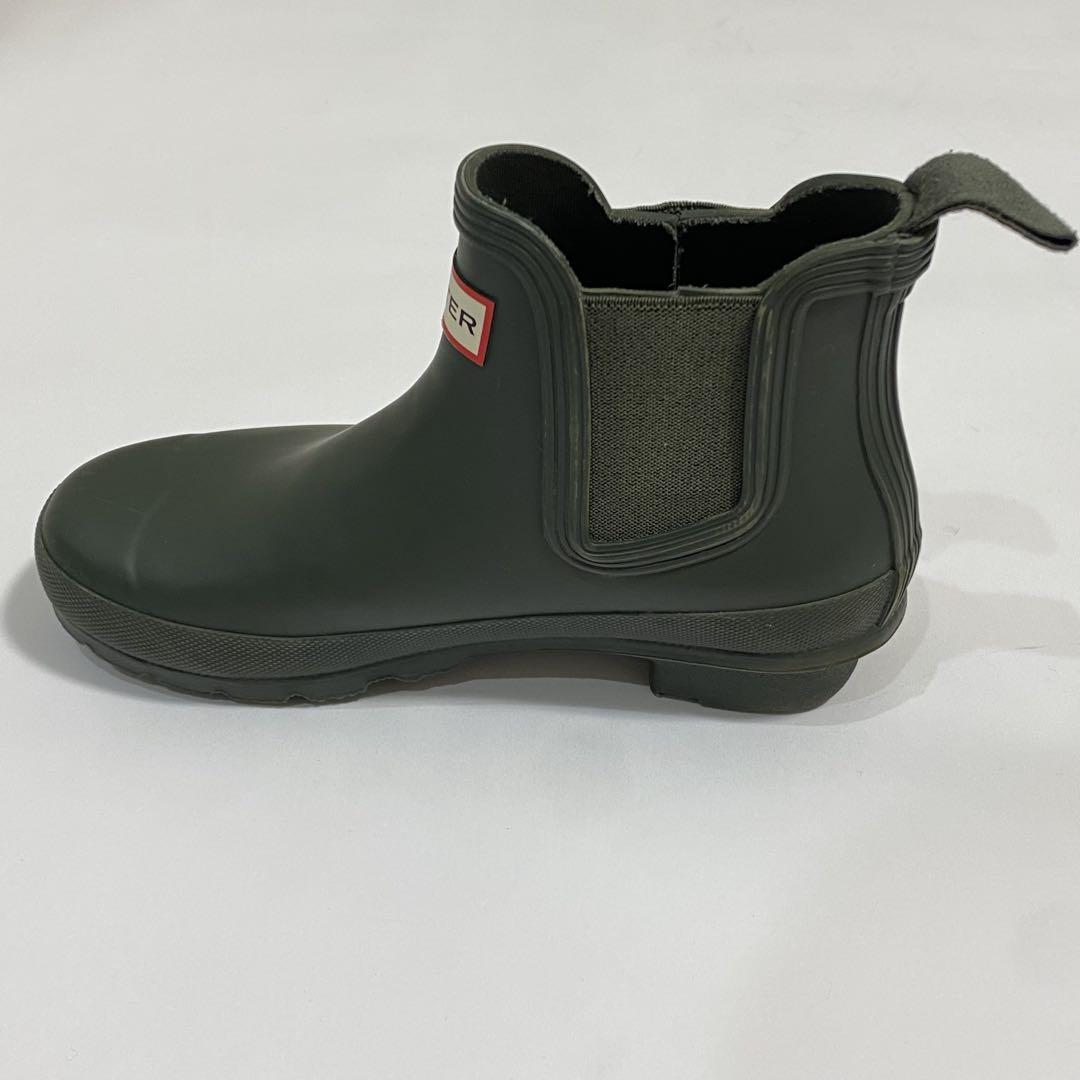 HUNTER オリーブグリーン ショートブーツ 緑