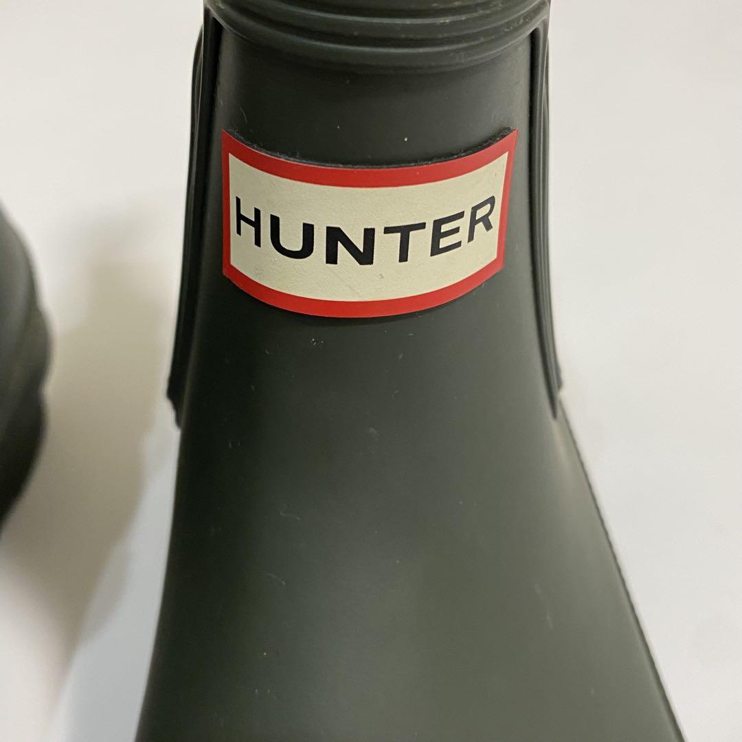 HUNTER オリーブグリーン ショートブーツ 緑