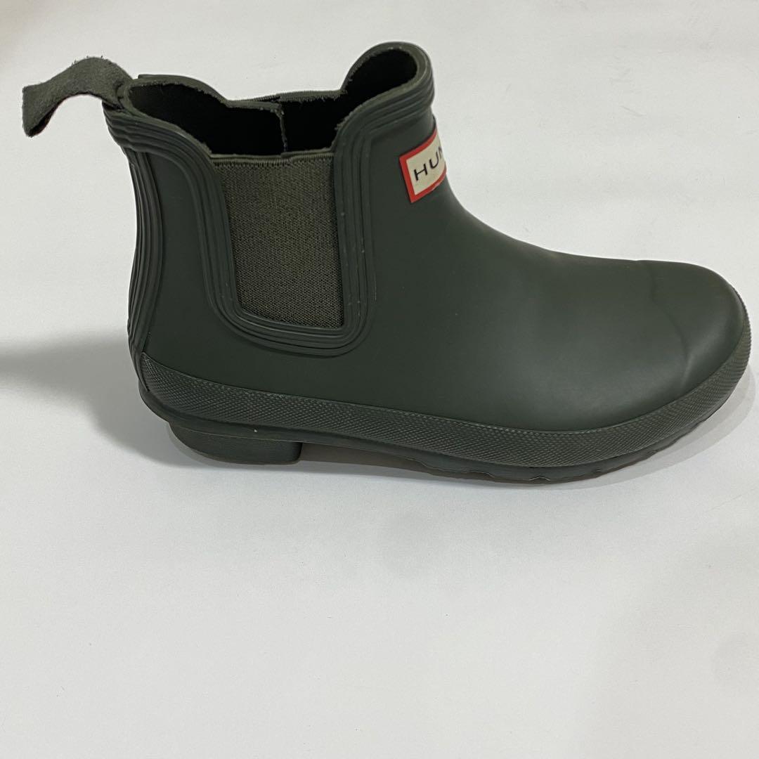 HUNTER オリーブグリーン ショートブーツ 緑