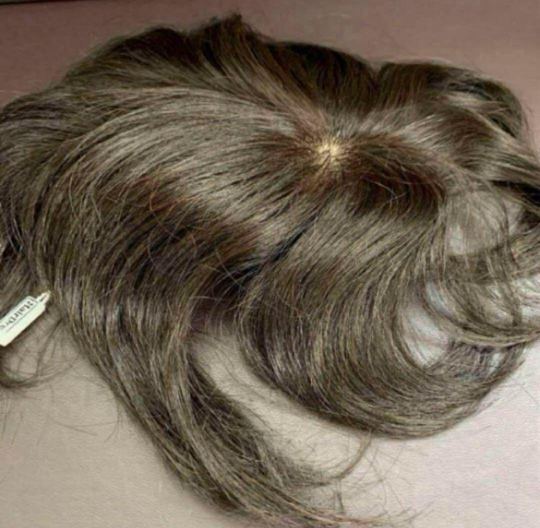 HairDreヘアドレS 人毛100%ウィッグ ダークブラウン黒茶