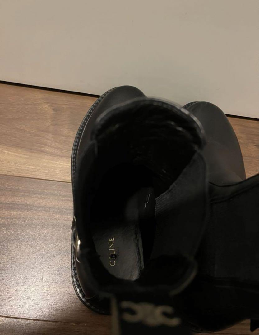 セリーヌ CELINE  バルキー チェルシーブーツ カーフスキン サイドゴア
