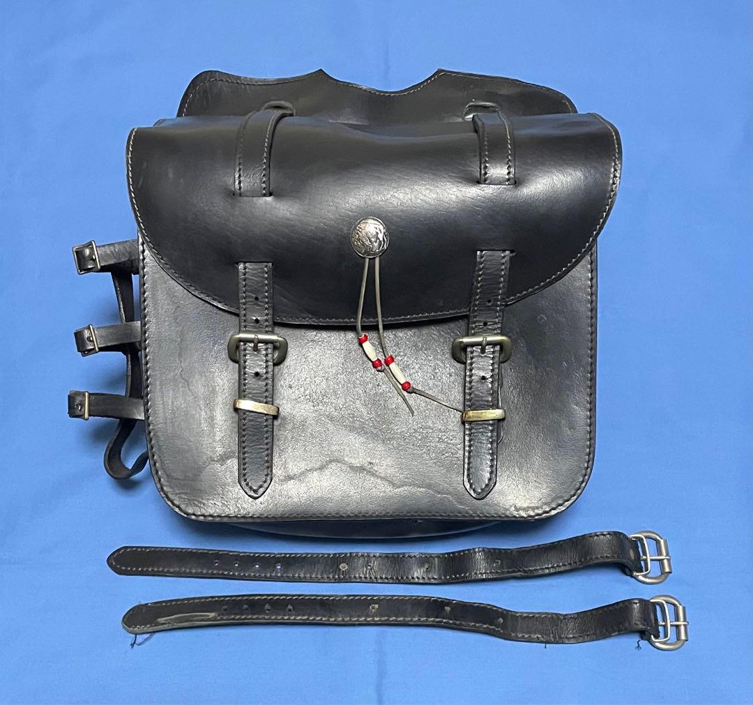 レザーサドルバッグ　本革　LIVE TO RIDE