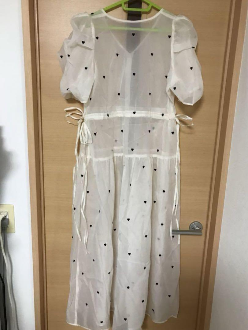 OLIVE des OLIVEハート刺繍ワンピース