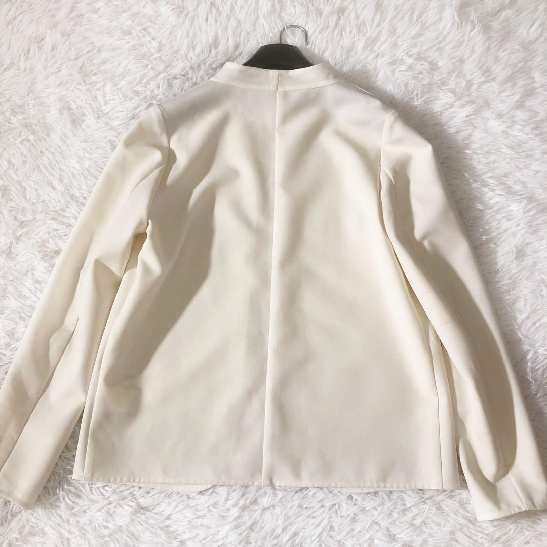 美品 ソージュ 洗える ストレッチファインライトジャケット ホワイト M