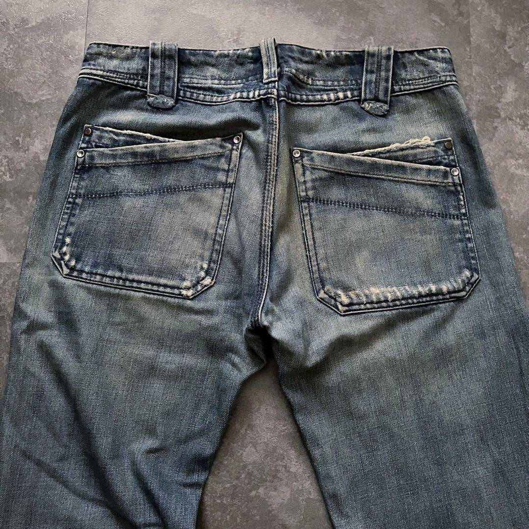 パンツ 00s diesel bush damage flared denim Y2K