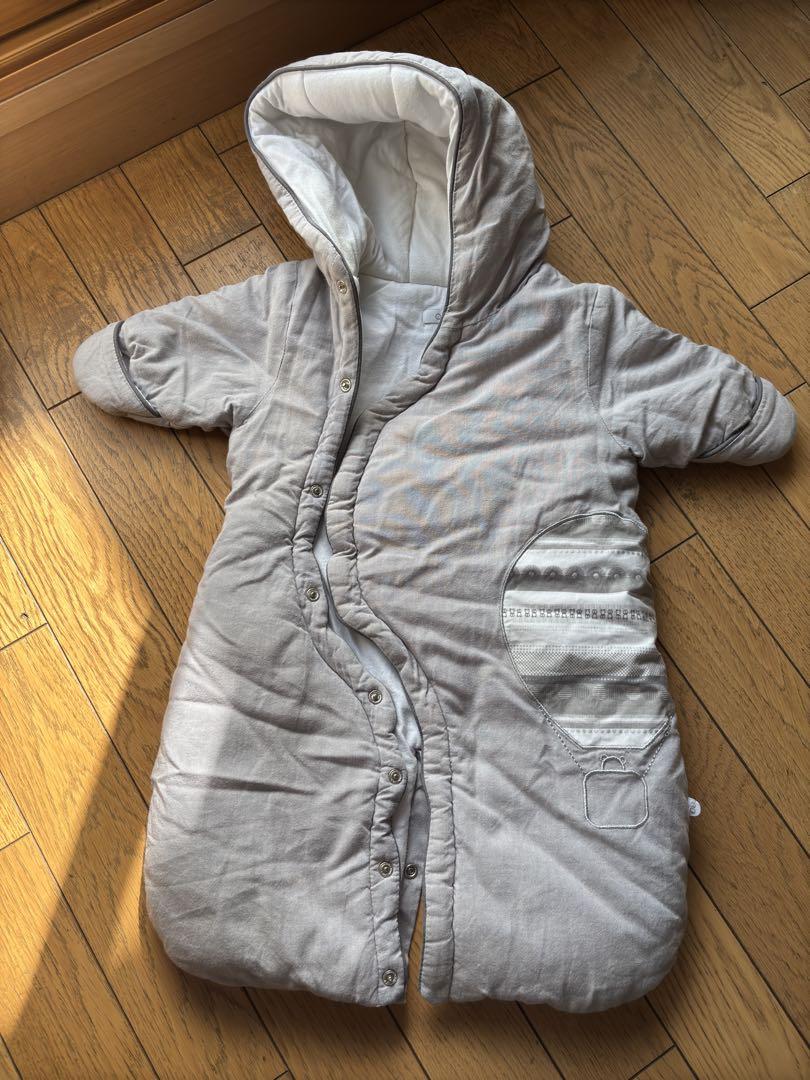BABY OBAÏBI フード付きグレーロンパース