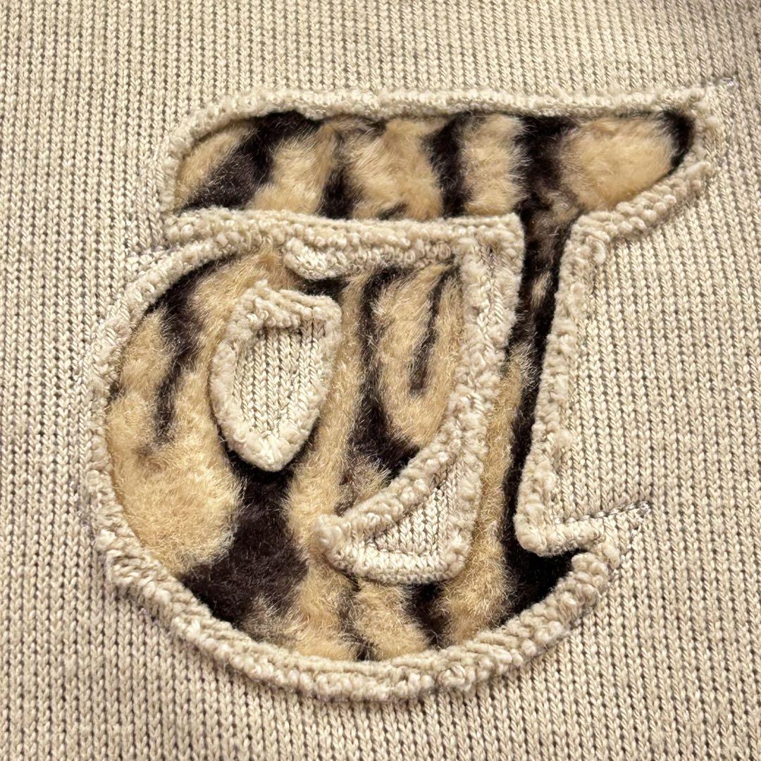onitsuka tiger】ジャケット タイガーチャーム 虎柄 ロゴ刺繍 M