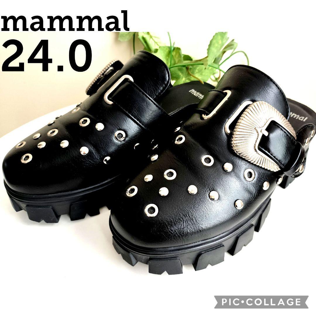 【美品】mammalジュキヤ スタッズ厚底クロッグサンダル バックル 24 地雷