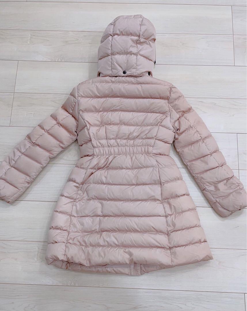 代引き手数料無料 モンクレール MONCLER キッズ 大人可能 ピンク ロング ダウン 12A ジャケット・アウター