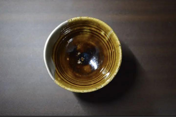 流行り の ブランド  飴釉馬上盃 金継ぎ 江戸時代 工芸品