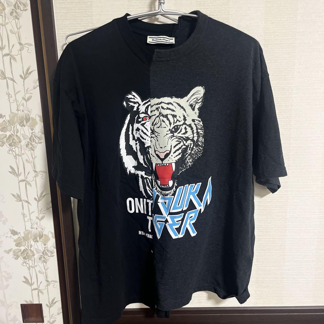 オニツカタイガー　虎プリント グラフィックTシャツ