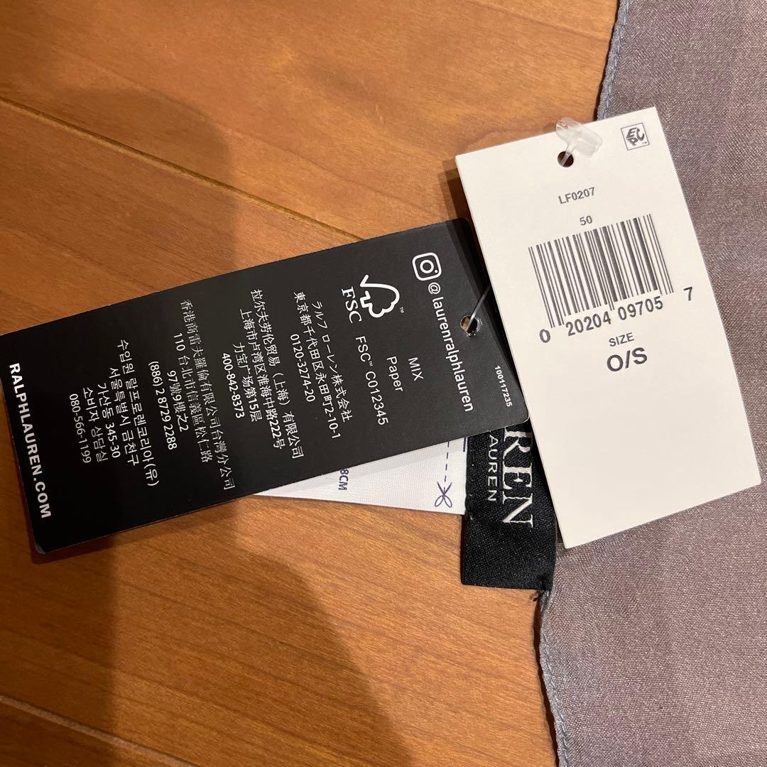 ローレンラルフローレン　超大判スカーフ　ストール　ペイズリー　グレー系