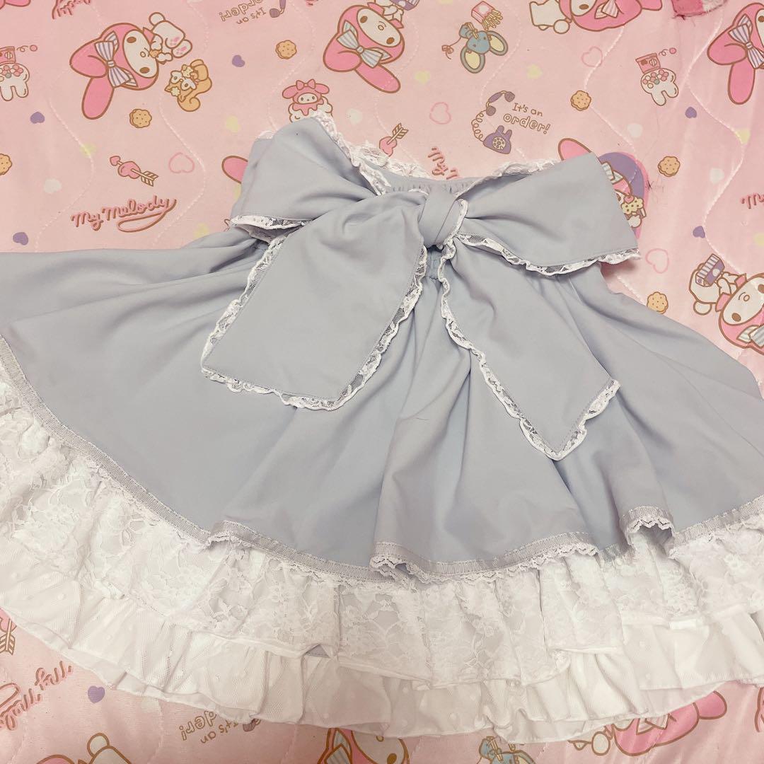 美品♡リズリサ♡ブルー系♡トップス♡ミニスカート♡セット♡