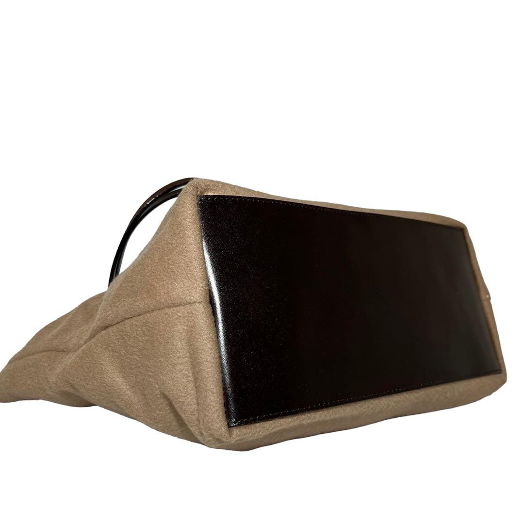 ★極美品★ FENDI フェンディ トートバッグ ロゴ カシミア