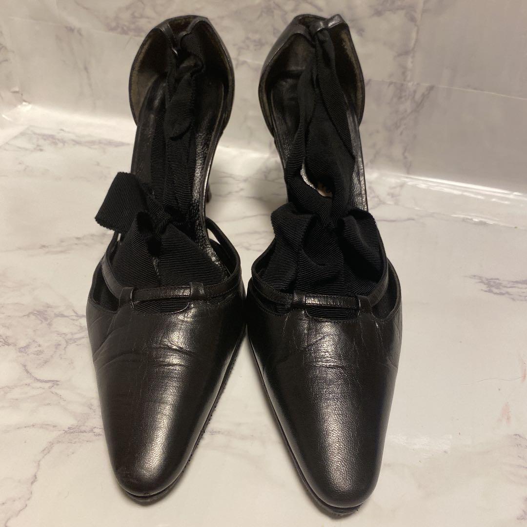 2022セール ♡美品 MANOLO BLAHNIK パンプス 22.5cm ブラック QS9kX-m19064150666 好評超激安