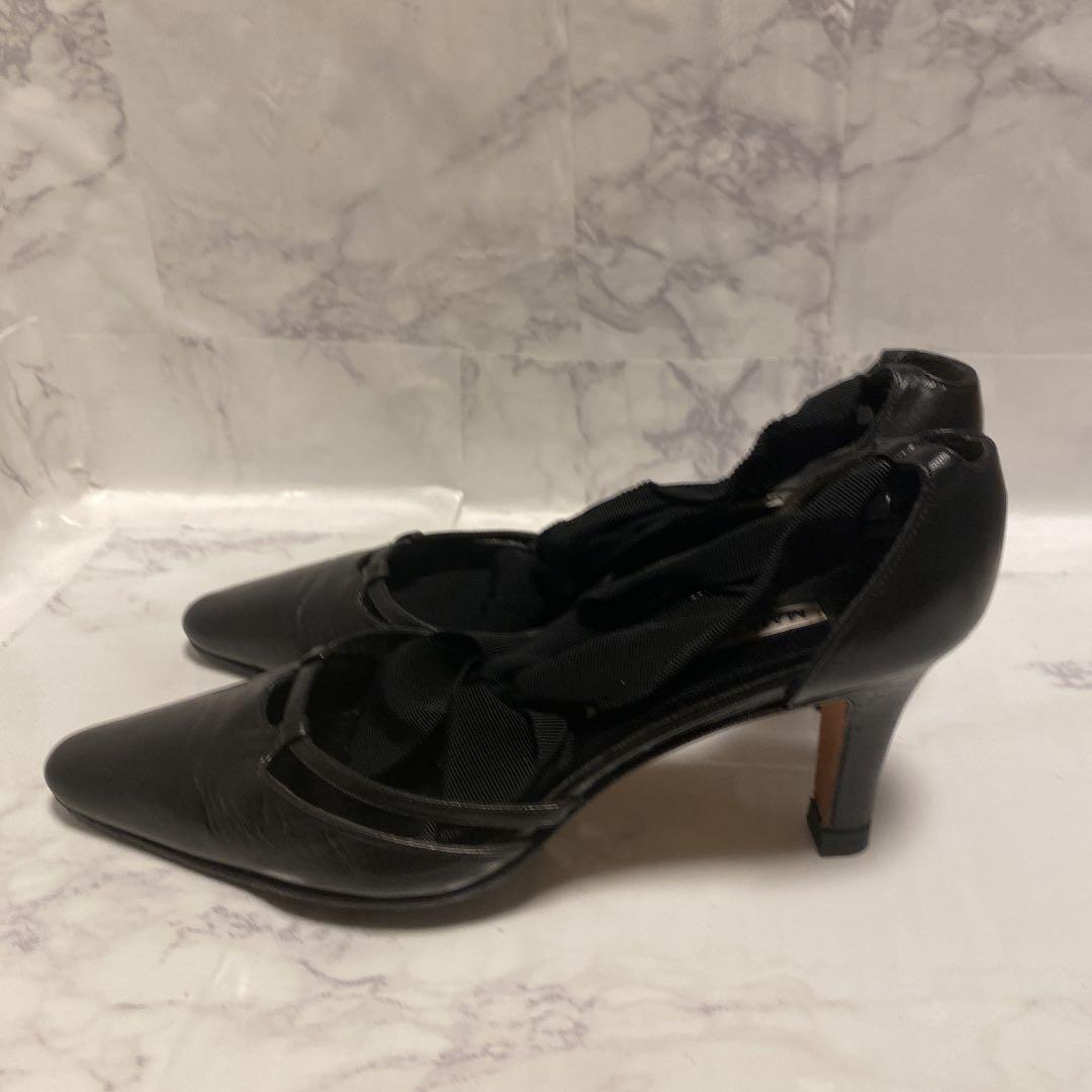 2022セール ♡美品 MANOLO BLAHNIK パンプス 22.5cm ブラック QS9kX-m19064150666 好評超激安