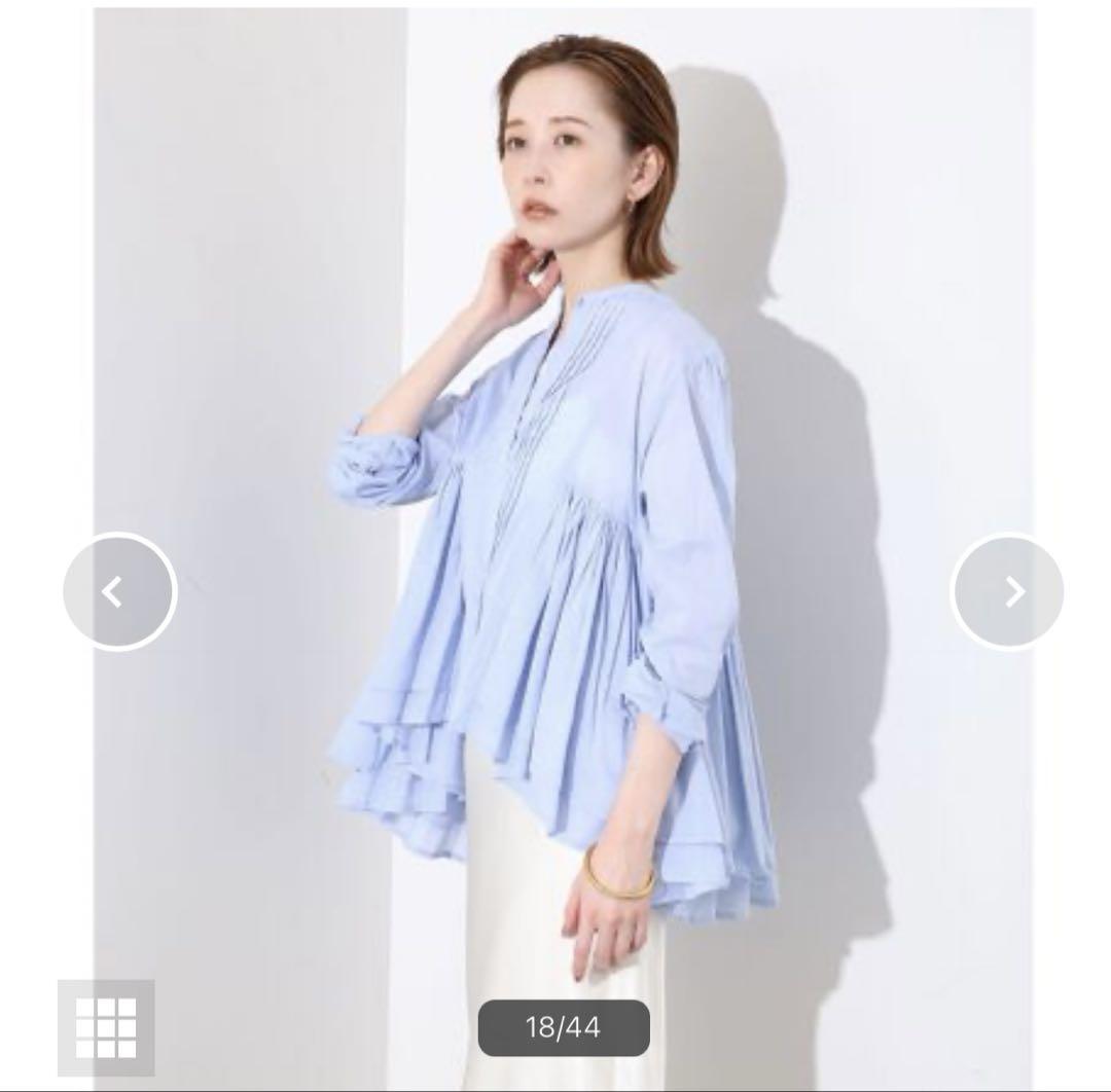 SLOBE IENA ギャザーニュアンスブラウス