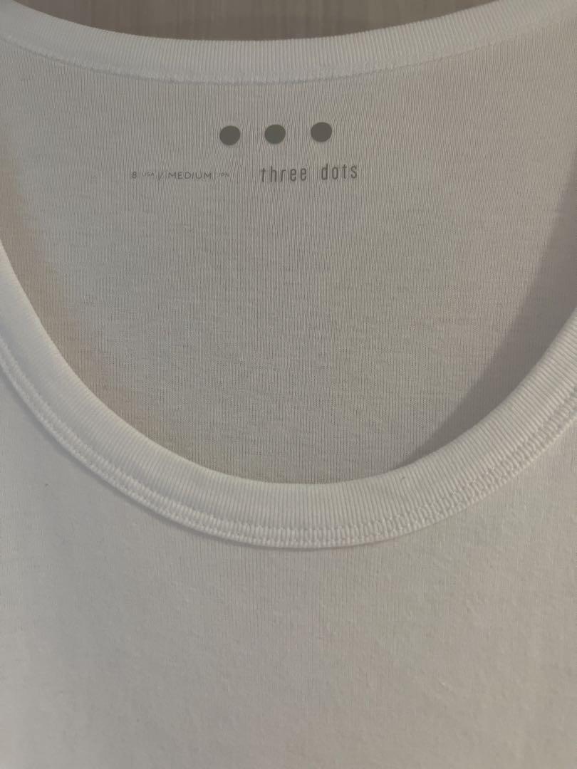 three dots サンデットジャージークルーネックTee(M WHITE
