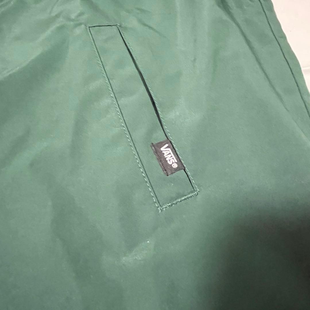 Vans グリーン ボタンアップジャケット コーチジャケット ブルゾン ナイロン