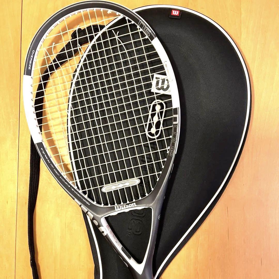 美品 WILSON ウィルソン ncode n6 白 黒 デカラケ 硬式ラケット