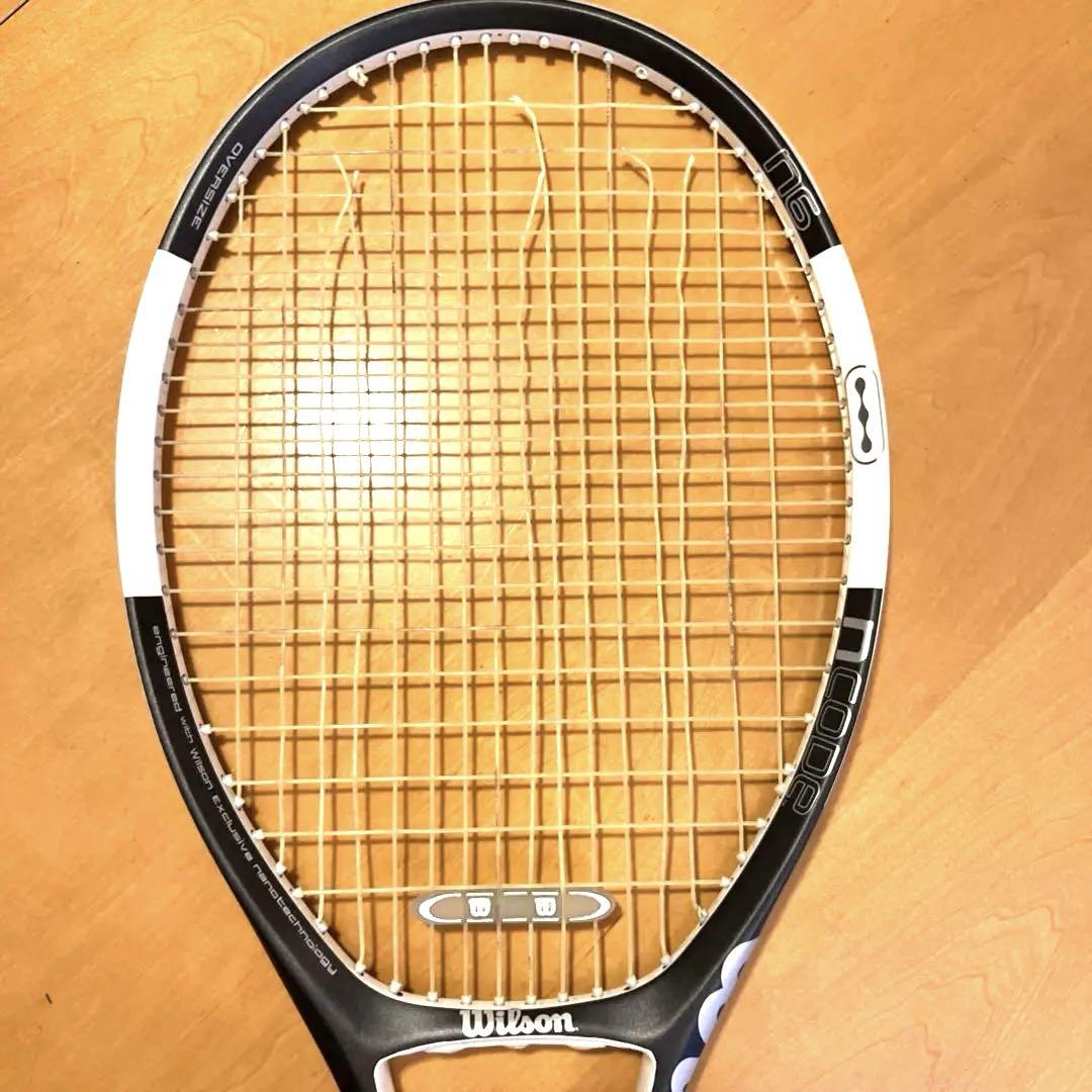 美品 WILSON ウィルソン ncode n6 白 黒 デカラケ 硬式ラケット