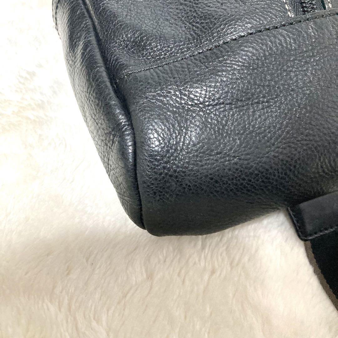 COACH コーチ ボディバッグ シボ革 ブラック 黒