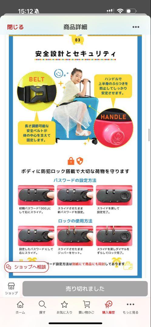 ノリッコ　キャリーケース　NORICCO 子載せ