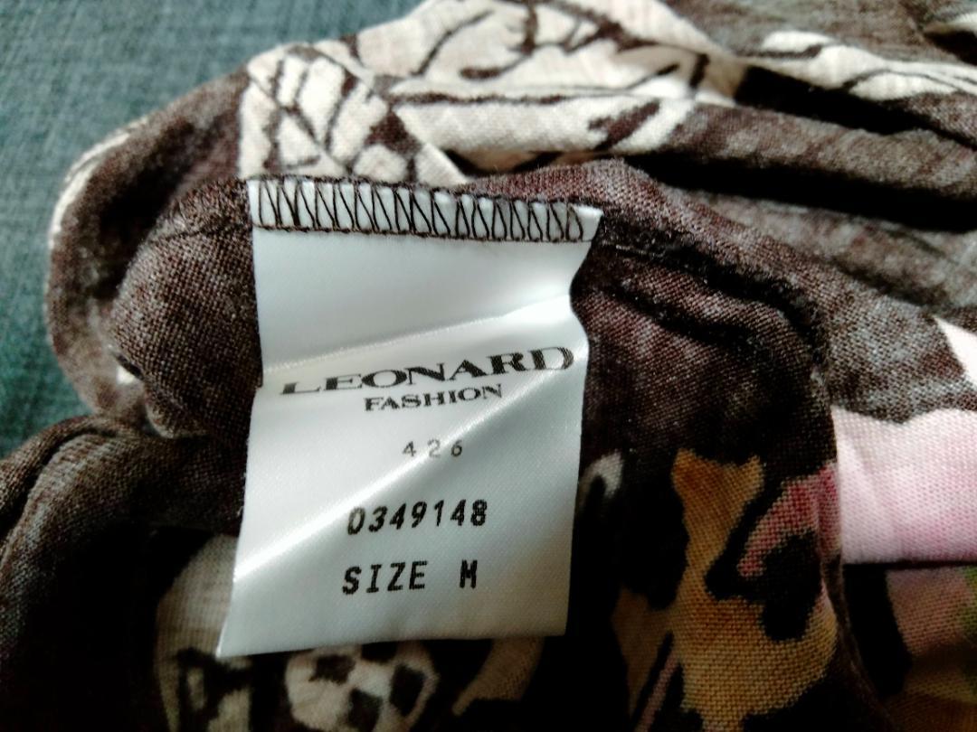 LEONARD FASHION レオナール Mハイネック長袖カットソー ブラウン