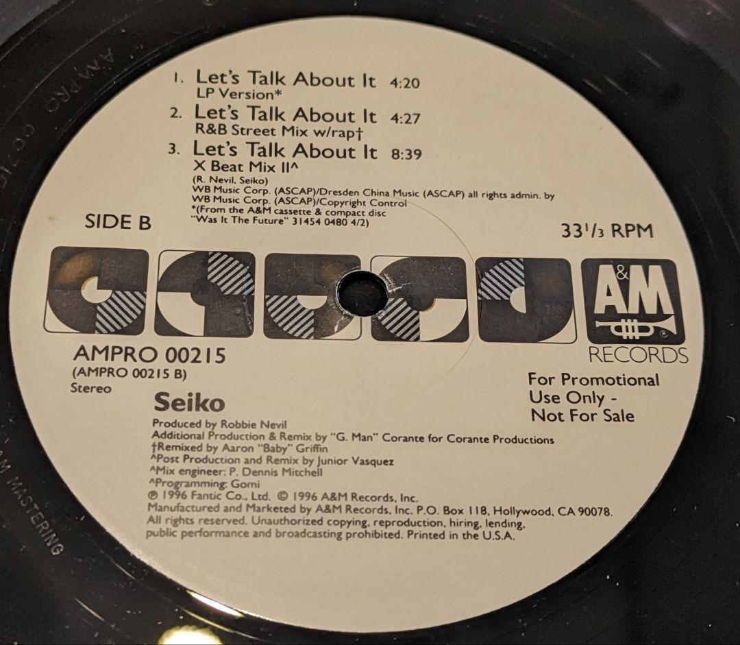 Seiko (松田聖子) - Let's Talk About It (12'') - FATMAN RECORDS