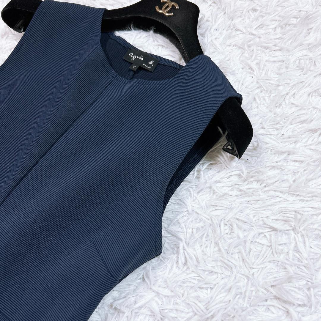 美品】アニエスベー ジャージー素材 ノースリーブワンピース 1