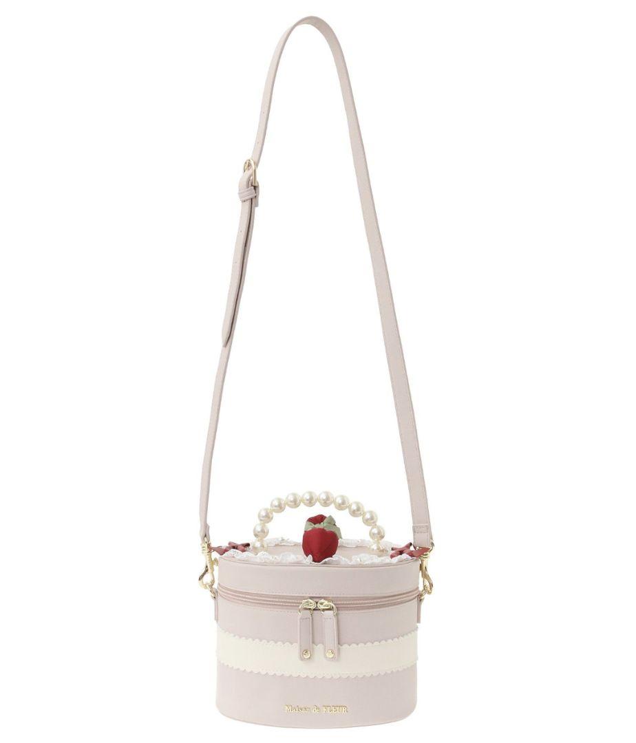 Maison de FLEUR ケーキ型パールハンドルバッグ　ピンク Maison de FLEUR ケーキ型パールハンドルバッグ ピンク