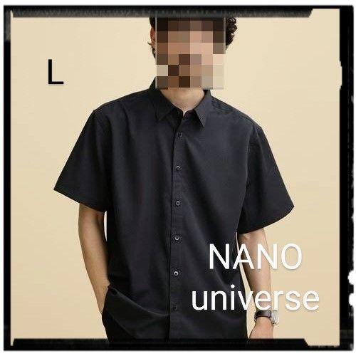 NANO universe【美品】レギュラーカラーシャツ スミクロ L