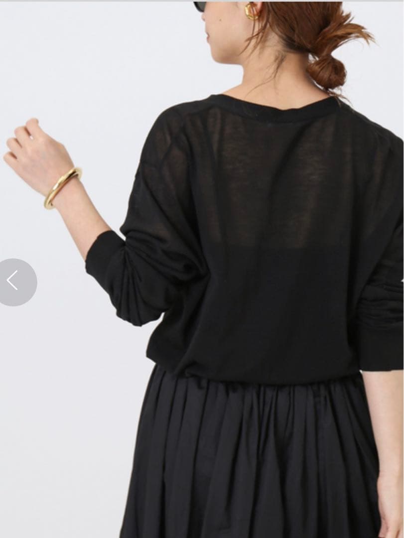 Deuxieme Classe Cotton Sheer Vネック カーディガン