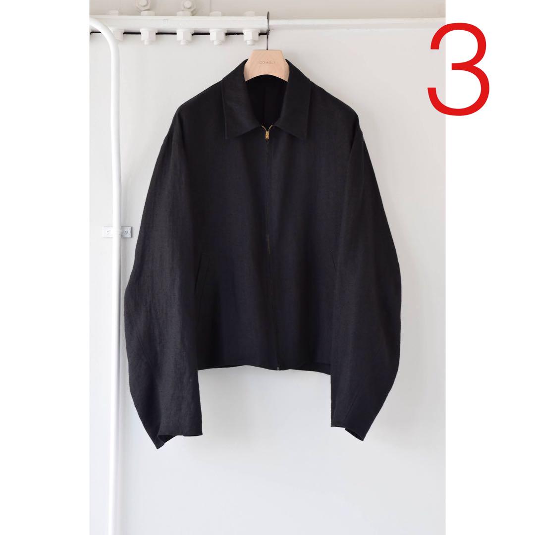 24ss comoli カナパ ジップショートジャケット BLACK 3
