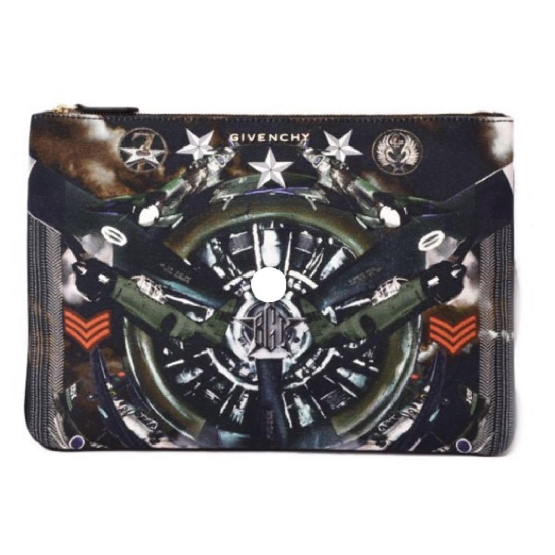 ジバンシー クラッチバッグ GIVENCHY キャンバス アーミーグリーン