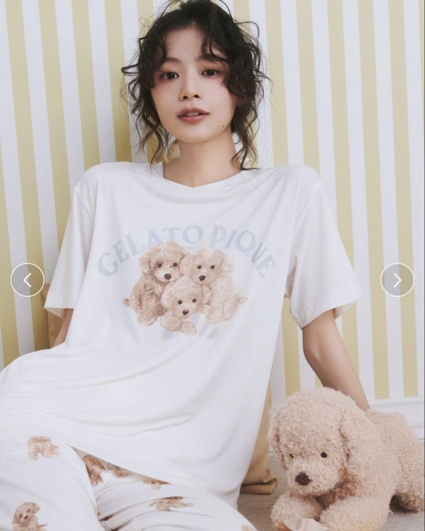 ＊国内正規品＊トイプードル ワンポイント Tシャツ オフホワイト