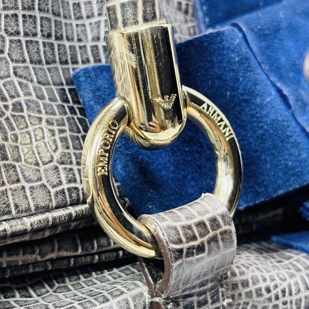 EMPORIO ARMANIエンポリオアルマーニトートバッグ　クロコ型押し