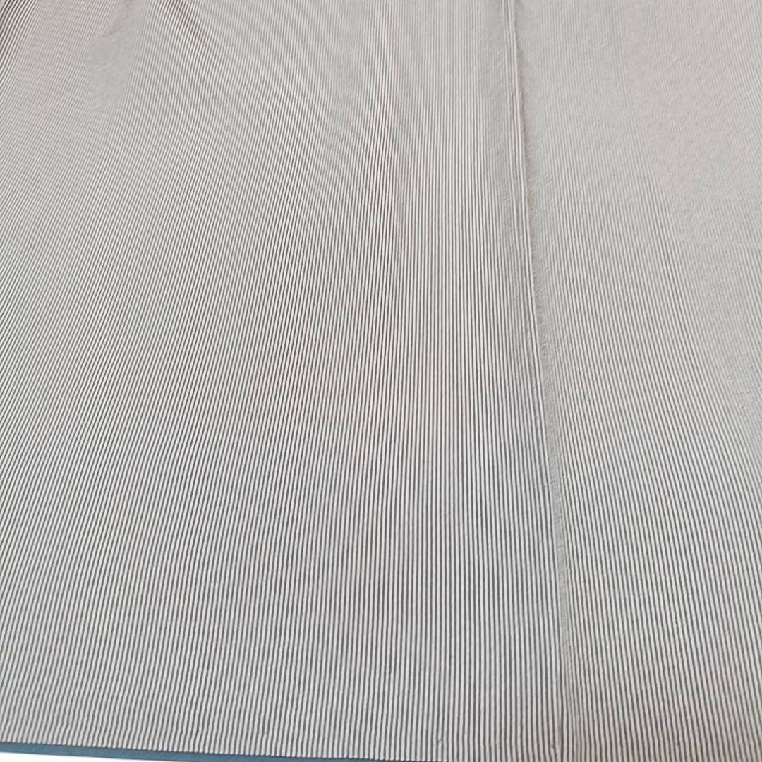 140 華 小紋 伊勢型 万筋 江戸小紋 江戸三役 グレー 縞 丹後