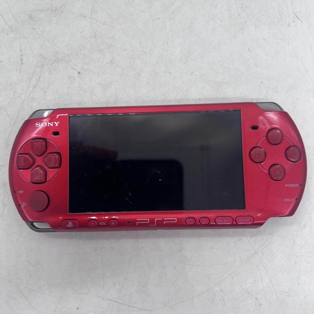 【通電確認済み】PSP-3000 ラディアンレッド 本体のみ【ジャンク品】