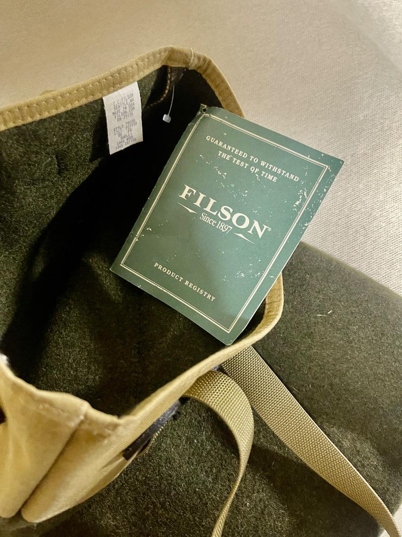 【未使用】FILSONトートバッグ オイルドキャンバス X メルトンウール