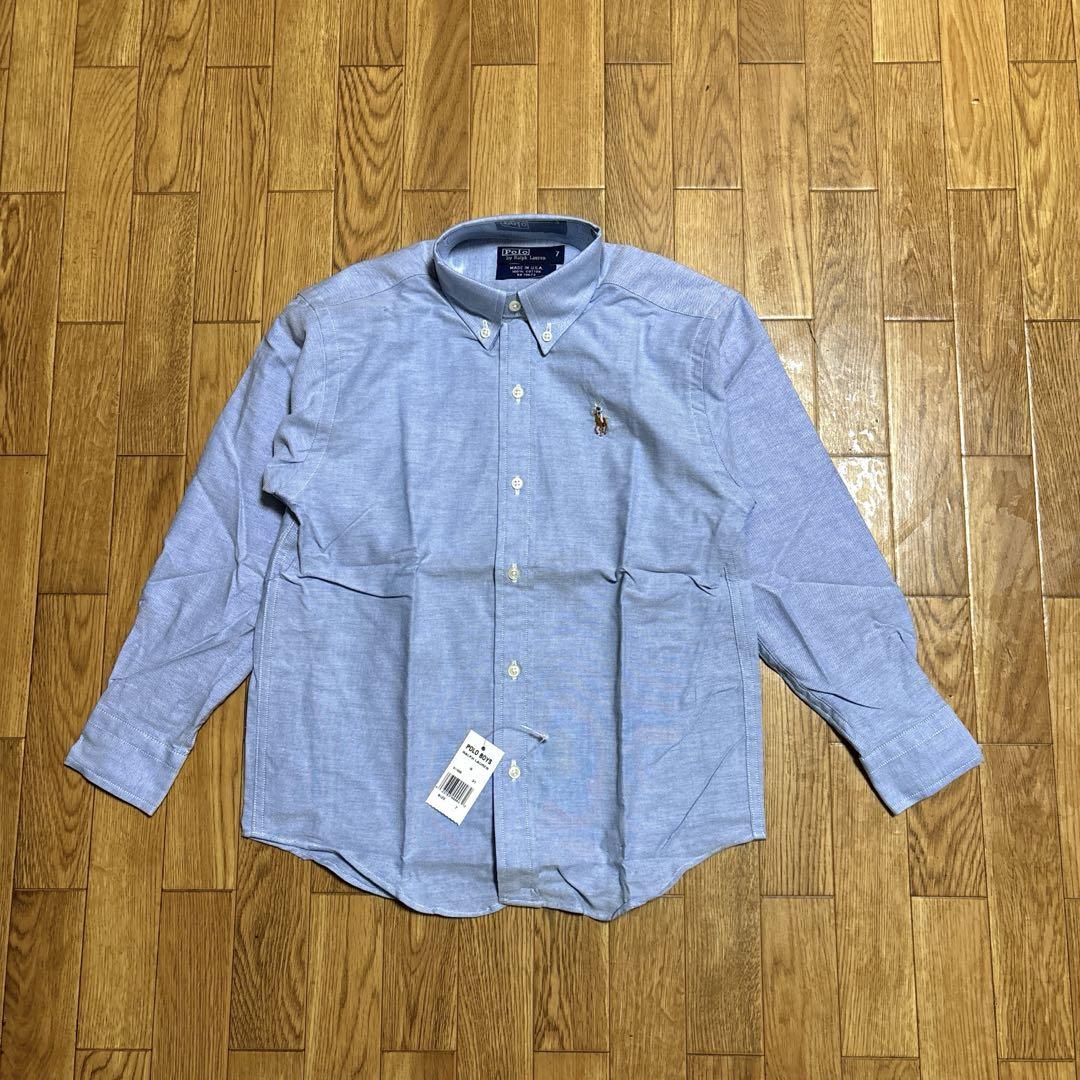 NOS 90s USA製 POLO RALPH LAUREN BD シャツ 水色