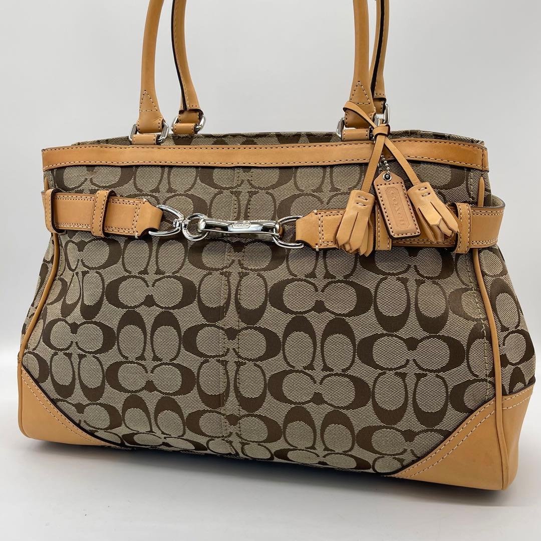✨美品✨COACH ハンプトンズ キャリーオール シグネチャー