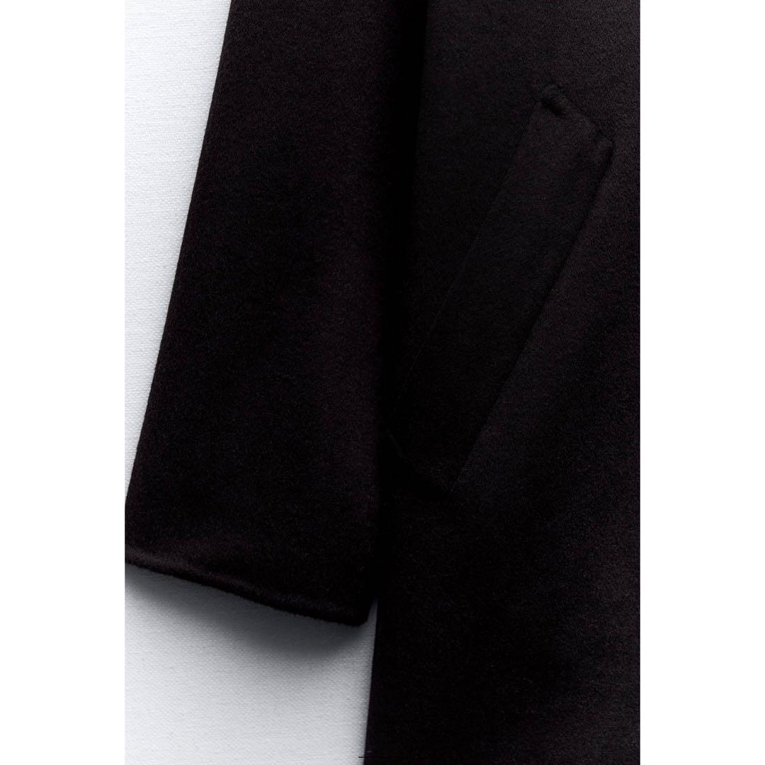 ZARA ザラ ウールブレンドラウンドネックコート