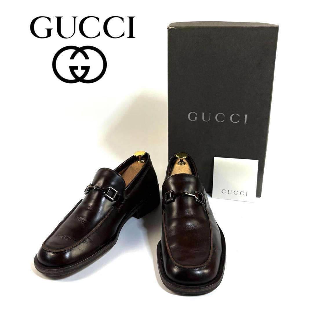 【美品】GUCCI ホースビット ローファー ブラウン 41イタリア製
