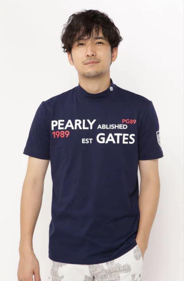 パーリーゲイツ ソルディフェンダー　半袖　ハイネック　モックネック　ネイビー 5